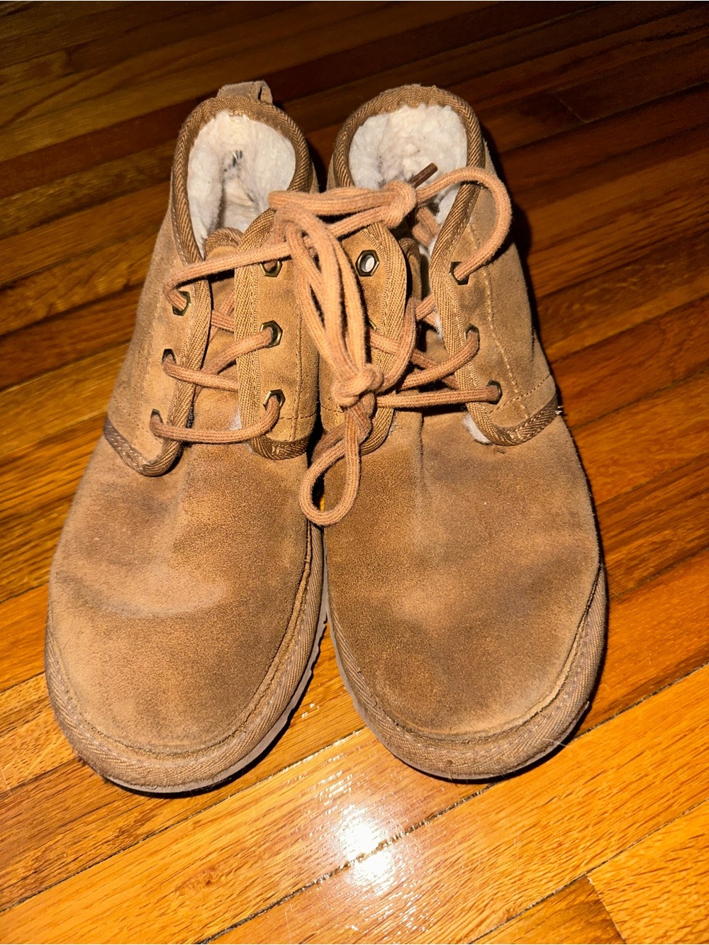 UGG Women's Lace-Up Suede Boots in Chestnut Brown